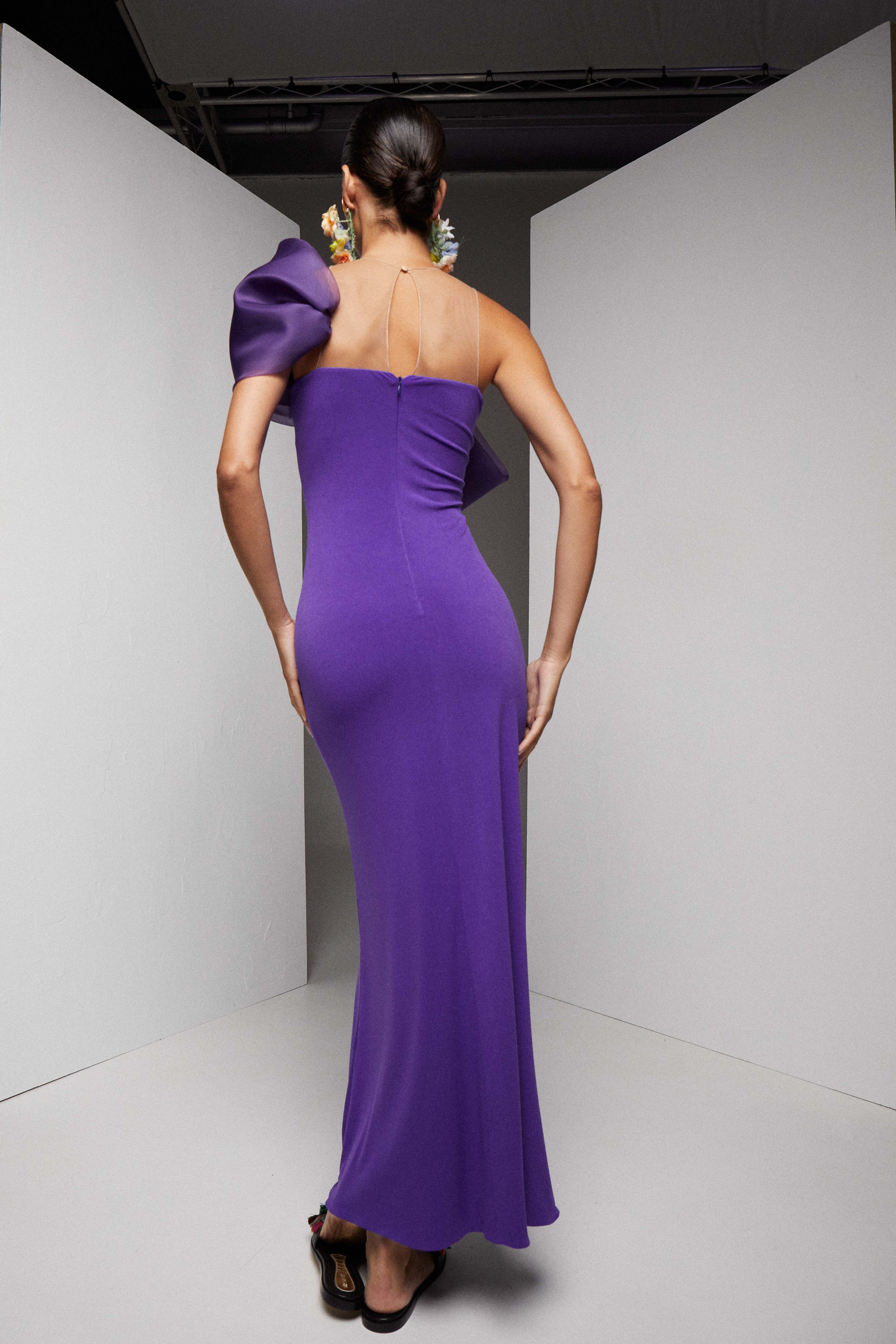 VESTIDO LARGO MAXI LAZO ORGANZA
