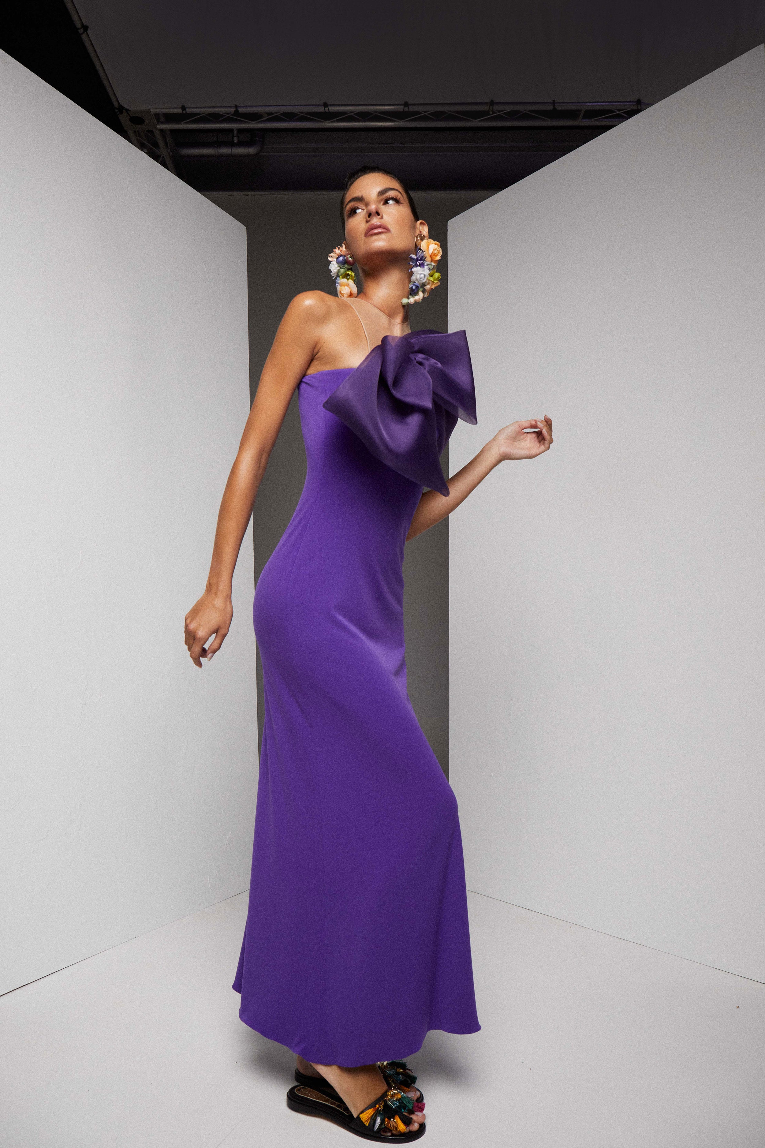 VESTIDO LARGO MAXI LAZO ORGANZA
