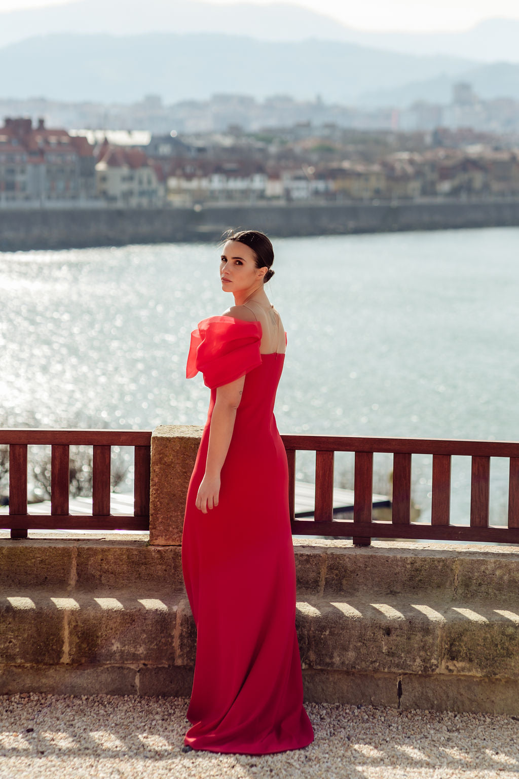 VESTIDO LAZO ORGANZA